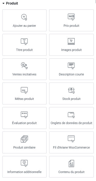 Widget woocommerce