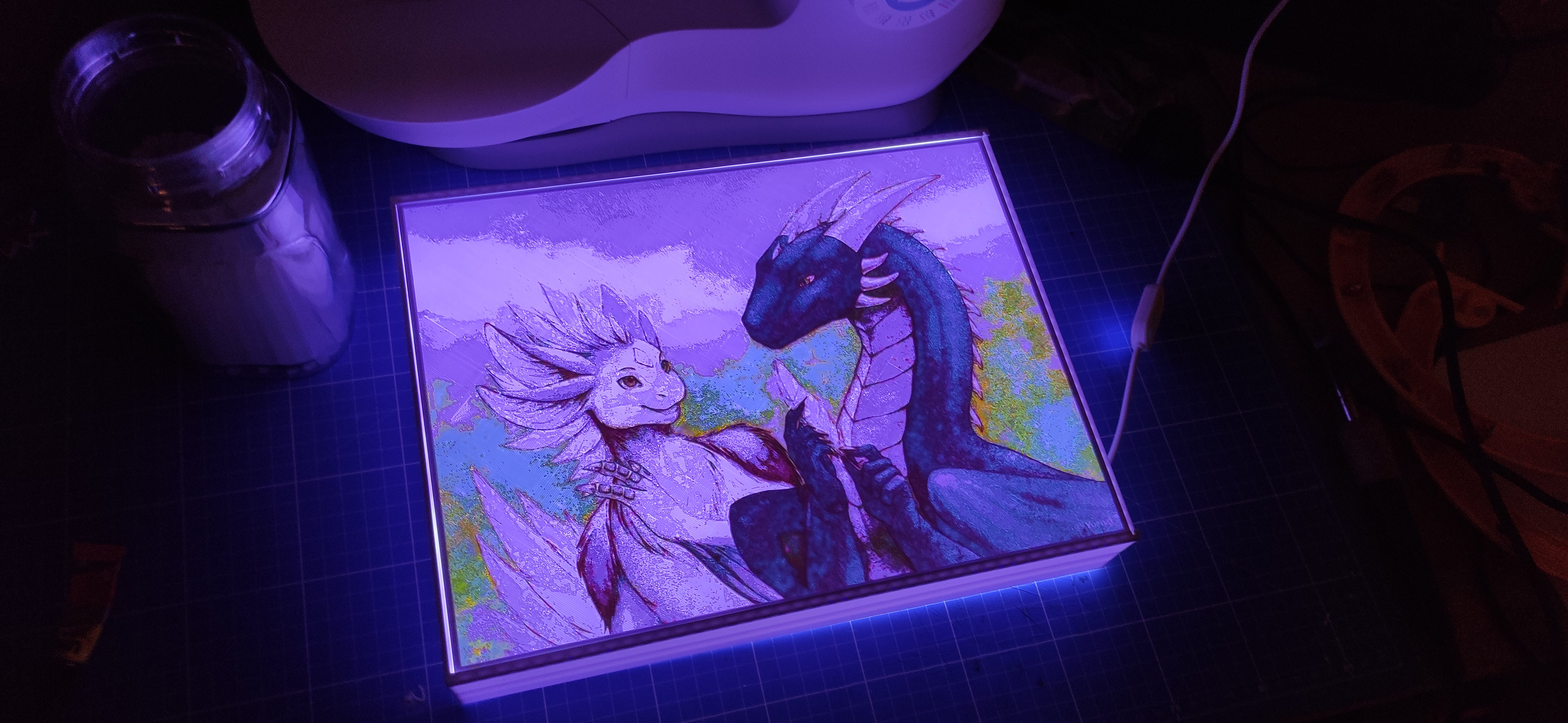 Lampe Lithophane Saphiron